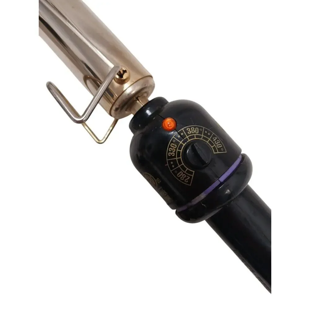 Salon Hot Tools Curling Iron Professional 1.5 Wide Barrel 24K Gold‎ Curls Swivel